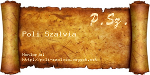 Poli Szalvia névjegykártya
